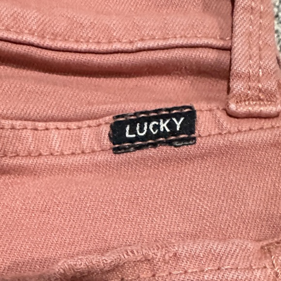 Lucky Brand Rose Pink Frayed Hem Denim Shorts - Picture 3 of 6